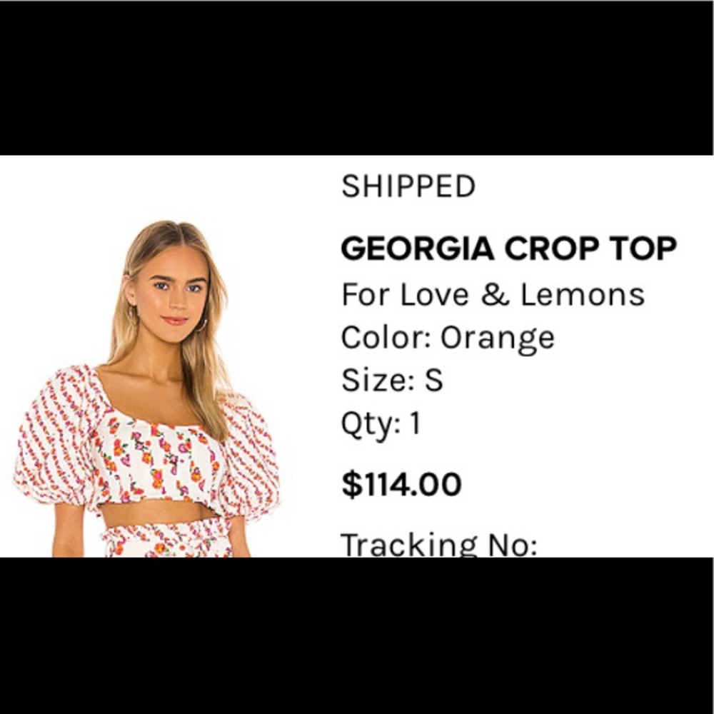 For love and lemons Georgia crop top